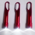 rouge LED métal et en plastique logo Imprimé le flambeau de porte-clés lampe de poche pour les cadeaux promotionnels