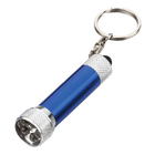 logo Imprimé personnalisé blanc métal LED lampe de poche torche porte-clés pour cadeaux promotionnels