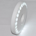 24 lumières campantes menées portatives Haut-efficaces multifonctionnelles blanches de lampe ronde extérieure de LED 0.5W