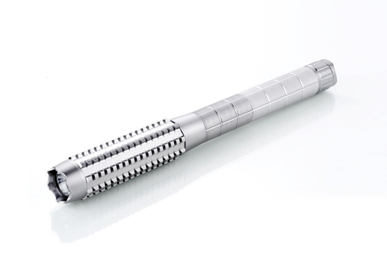 torche en aluminium de la police LED du secours 5W antidérapant avec la surface de moletage