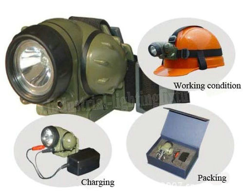 Phare rechargeable imperméable à haute intensité de 3 watts LED pour le pompier