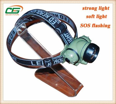 La puissance élevée imperméabilisent la torche de tête de 3 watts LED rechargeable, phare de LED