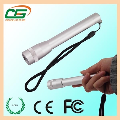 Portable de lampe-torche de torche de l'argent LED avec MCD d'aa 7000 à piles - 9000