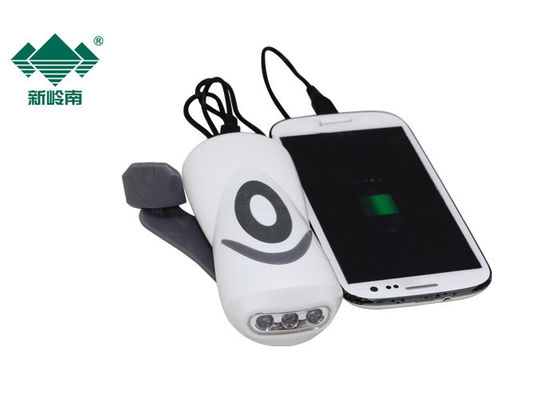 Compacte lampe-torche menée petite par manivelle pour le téléphone, lampe-torche rechargeable menée