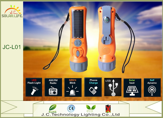 Lampe-torche menée rechargeable multifonctionnelle portative de secours avec la radio de FM