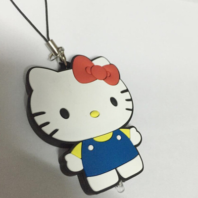 PVC mou mené mignon Hello Kitty en plastique Keychain mini pour des accessoires de sac