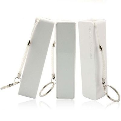 Station de charge blanche du téléphone portable 2600mAh, chargeur de batterie portatif de Keychain de banque de puissance