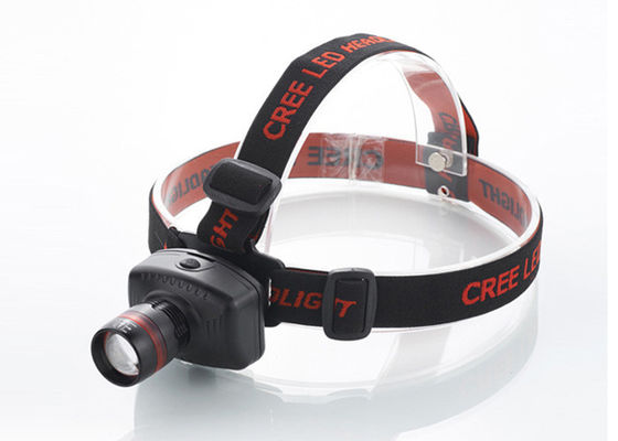 Torche 180LM de tête du bourdonnement LED avec l'anneau rouge, phare rechargeable pour le fonctionnement