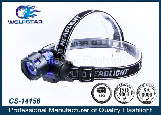 torche de tête de la puissance élevée LED de 3W LED PMMA LEN avec 3 batteries de x D.C.A.